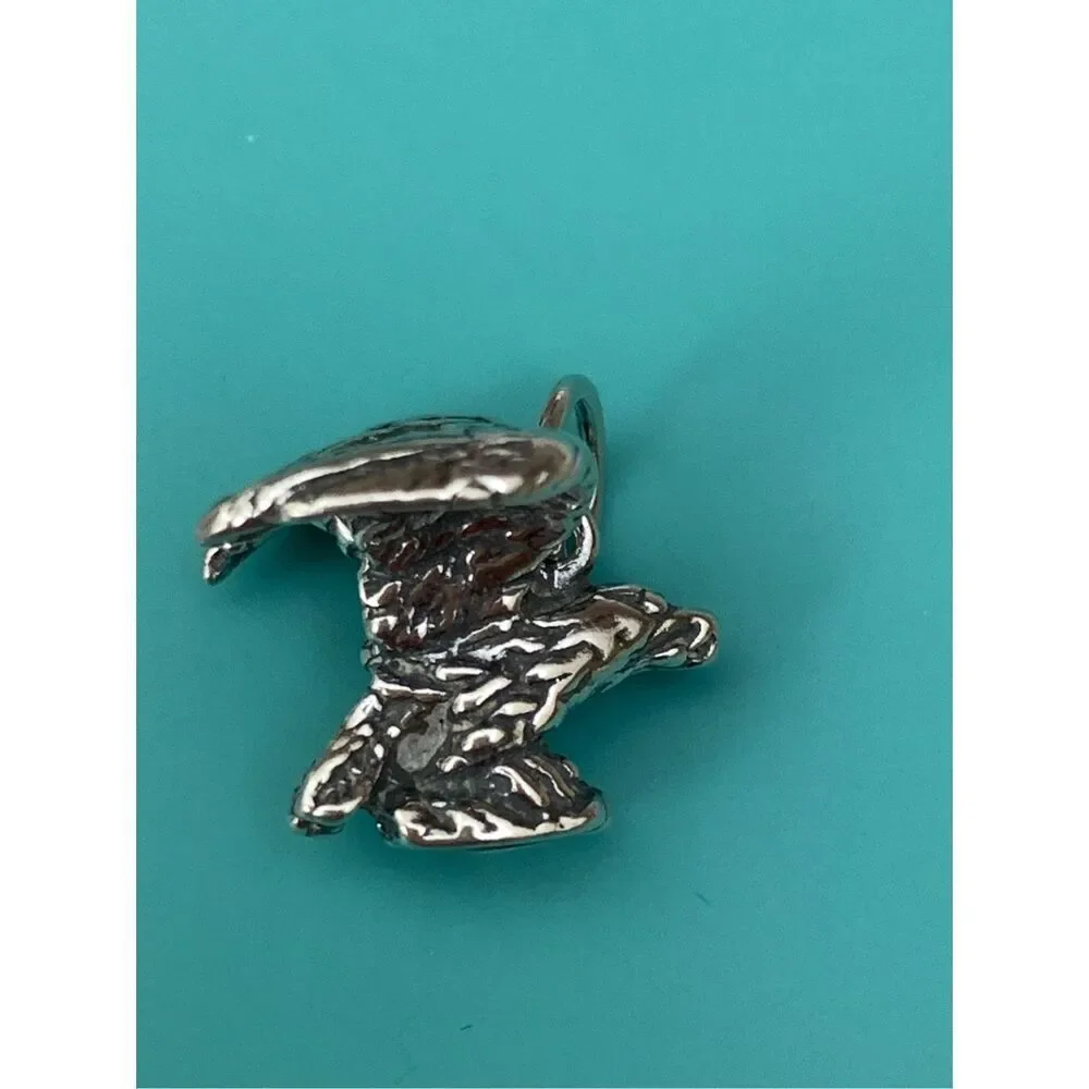 .925 Eagle Vintage Sterling Silver Jewelry Charm #majestic